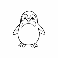 A Creative Penguin Coloring Page