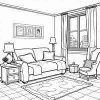 COZY CORNER COLORING PAGES Coloring Page