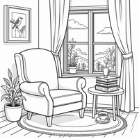 COZY CORNER COLORING PAGES FOR TEENS AND ADULTS Coloring Page