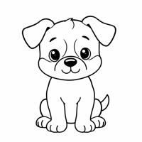 Make A Colored Dog Picture Coloring Page