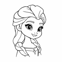 Elsa Frozen Coloring Page