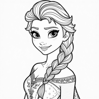 Elsa Frozen Coloring Page