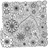 Intricate Flowers Coloring Page