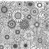 Intricate Flowers Coloring Page