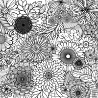 Intricate Flowers Coloring Page