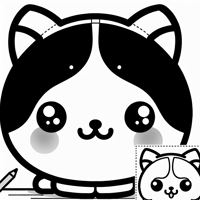 A Blushing Cat Coloring Page
