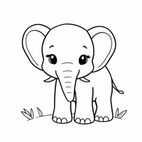 An Elephant Coloring Page