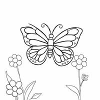 Picture Of A Butterfly Coloring Page