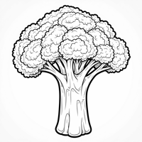 Broccoli Coloring Page