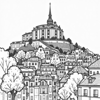 Paris Montmartre Coloring Page