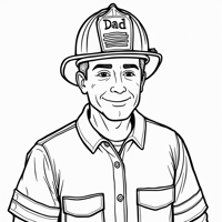The Words Dad On The Top Of Page A Man With No... Coloring Page