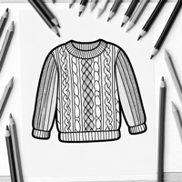 A Simple Sweater Coloring Page