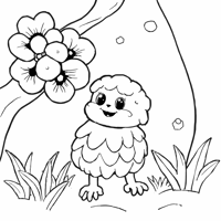 Labubu Doll In The Room Coloring Page