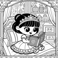 Otomi Princess A Happy Adventurous 2yearold With... Coloring Page