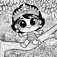 Otomi Princess A Happy Adventurous 2yearold With... Coloring Page