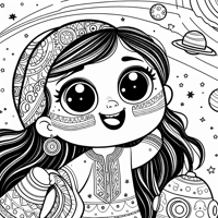 Otomi Princess A Happy Adventurous 2yearold With... Coloring Page