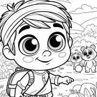 Otomi Princess A Happy Adventurous 2yearold With... Coloring Page