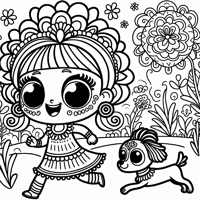 Otomi Princess A Happy Adventurous 2yearold With... Coloring Page
