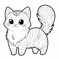 34 Cat Coloring Page