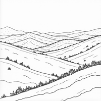 Drawing Expanse Of Hills Coloring Page