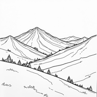 Drawing Hills Coloring Page