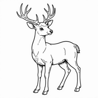 A Picture Of A Deer Coloring Page