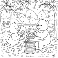 Easy Bold Cozy And Comfy The Little Duck And... Coloring Page
