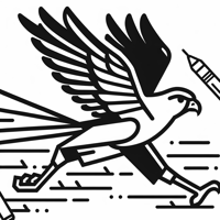 A Falcon Running A Cross Country Race Coloring Page