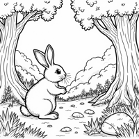 Bunny Multiple Variations Coloring Page