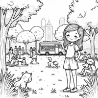 Girl With A Round Face Shape Coloring Page