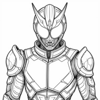 Kamen Rider Coloring Page
