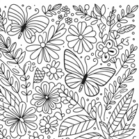 Butterflies And Flowers Coloring Page