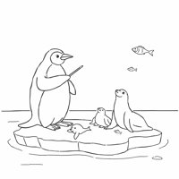 A Creative Penguin Coloring Page