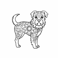 Mandala Dog Coloring Page