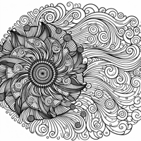 Wind Over Water Mandala Coloring Page