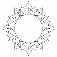 A House Made Of Geometric Shapes Coloring Page