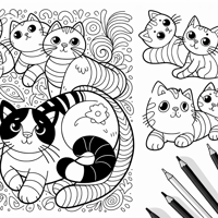 Cats Coloring Page