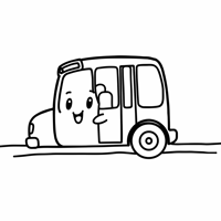 Tayo And The Little Bus Coloring Page
