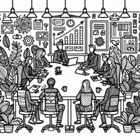 Office Meeting Coloring Page