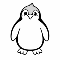 A Creative Penguin Coloring Page