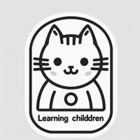 A Cat Man Studying Children Coloring Page