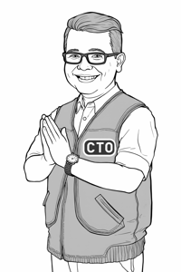 A Man Wearing Glasses And A Brown Vest With A Red... Coloring Page