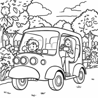 Tayo The Little Bus And Friends Coloring Page