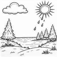 A Fun Drawing Explaining Climates For Preschool... Coloring Page