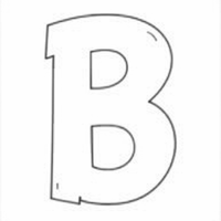 Italian Alphabet The Letter B With Image For... Coloring Page