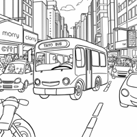 Bus Tayo Coloring Page