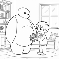 Baymax By Himself Coloring Page