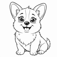 I Want A Picture Of A Corgi. Coloring Page