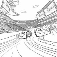 Lightning McQueen Crash Coloring Page