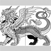 Dragon Lion Coloring Page